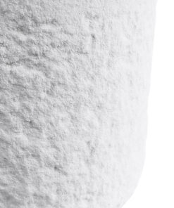 GloboStar® Artificial Garden MALVEN 20711 Επιδαπέδιο Πολυεστερικό Τσιμεντένιο Κασπώ Γλάστρα - Flower Pot Λευκό Φ25 x Υ23cm 19 20711 8