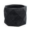 GloboStar® GloboStar® Artificial Garden GENOVA 20726 Επιδαπέδιο Πολυεστερικό Τσιμεντένιο Κασπώ Γλάστρα - Flower Pot Μαύρο Φ40 x Υ30cm