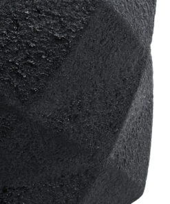 GloboStar® Artificial Garden GENOVA 20726 Επιδαπέδιο Πολυεστερικό Τσιμεντένιο Κασπώ Γλάστρα - Flower Pot Μαύρο Φ40 x Υ30cm 19 20726 8