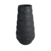 GloboStar® GloboStar® Artificial Garden BOLOGNA 20727 Επιδαπέδιο Πολυεστερικό Τσιμεντένιο Κασπώ Γλάστρα - Flower Pot Μαύρο Φ45 x Υ90cm