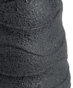 GloboStar® Artificial Garden BOLOGNA 20727 Επιδαπέδιο Πολυεστερικό Τσιμεντένιο Κασπώ Γλάστρα - Flower Pot Μαύρο Φ45 x Υ90cm 18 20727 8