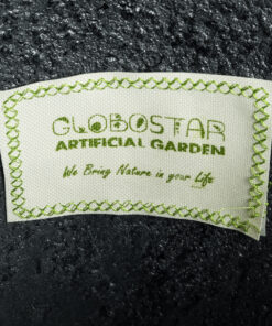 GloboStar® Artificial Garden BOLOGNA 20727 Επιδαπέδιο Πολυεστερικό Τσιμεντένιο Κασπώ Γλάστρα - Flower Pot Μαύρο Φ45 x Υ90cm 19 20727 9