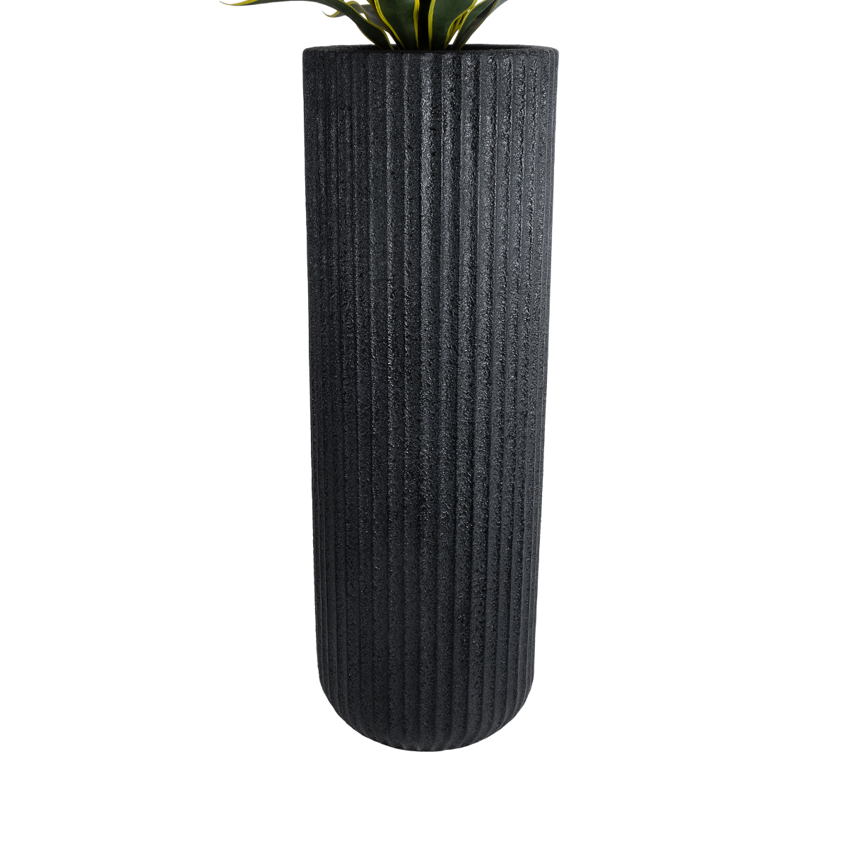 GloboStar® Artificial Garden MATERA 20733 Επιδαπέδιο Πολυεστερικό Τσιμεντένιο Κασπώ Γλάστρα - Flower Pot Μαύρο Φ42 x Υ120cm 6 GloboStar® Artificial Garden MATERA 20733 Επιδαπέδιο Πολυεστερικό Τσιμεντένιο Κασπώ Γλάστρα - Flower Pot Μαύρο Φ42 x Υ120cm - Image 4