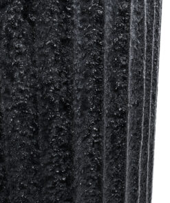 GloboStar® Artificial Garden MATERA 20733 Επιδαπέδιο Πολυεστερικό Τσιμεντένιο Κασπώ Γλάστρα - Flower Pot Μαύρο Φ42 x Υ120cm 18 20733 8