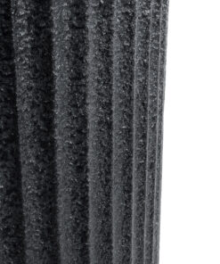 GloboStar® Artificial Garden MATERA 20734 Επιδαπέδιο Πολυεστερικό Τσιμεντένιο Κασπώ Γλάστρα - Flower Pot Μαύρο Φ42 x Υ90cm 18 20734 08