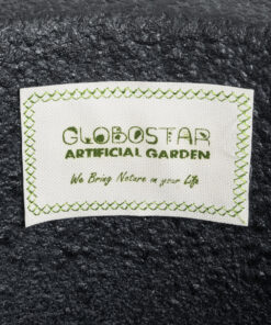 GloboStar® Artificial Garden MATERA 20734 Επιδαπέδιο Πολυεστερικό Τσιμεντένιο Κασπώ Γλάστρα - Flower Pot Μαύρο Φ42 x Υ90cm 19 20734 09