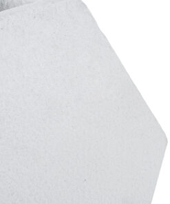 GloboStar® Artificial Garden ALBEROBELLO 20737 Επιδαπέδιο Πολυεστερικό Τσιμεντένιο Κασπώ Γλάστρα - Flower Pot Λευκό Μ50 x Π30 x Υ50cm 18 20737 08