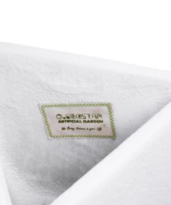 GloboStar® Artificial Garden ALBEROBELLO 20737 Επιδαπέδιο Πολυεστερικό Τσιμεντένιο Κασπώ Γλάστρα - Flower Pot Λευκό Μ50 x Π30 x Υ50cm 19 20737 9