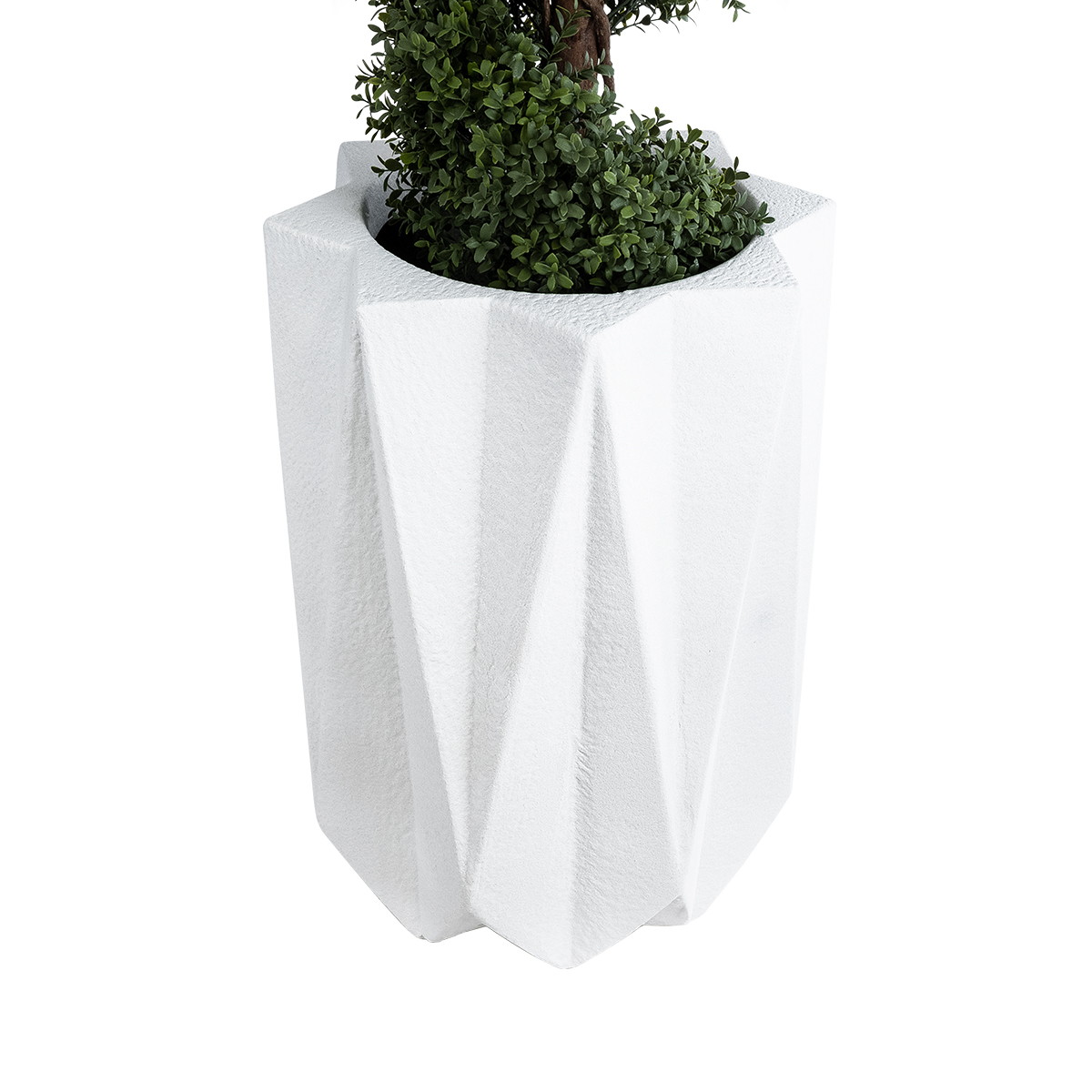 GloboStar® Artificial Garden PADOVA 20740 Επιδαπέδιο Πολυεστερικό Τσιμεντένιο Κασπώ Γλάστρα - Flower Pot Λευκό Φ46 x Υ67cm 5 GloboStar® Artificial Garden PADOVA 20740 Επιδαπέδιο Πολυεστερικό Τσιμεντένιο Κασπώ Γλάστρα - Flower Pot Λευκό Φ46 x Υ67cm - Image 3