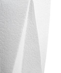 GloboStar® Artificial Garden PADOVA 20741 Επιδαπέδιο Πολυεστερικό Τσιμεντένιο Κασπώ Γλάστρα - Flower Pot Λευκό Φ51 x Υ46cm 19 20741 8