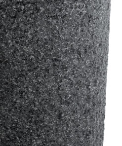 GloboStar® Artificial Garden BELLAGIO 20745 Επιδαπέδιο Πολυεστερικό Τσιμεντένιο Κασπώ Γλάστρα - Flower Pot Μαύρο με Καφέ Φ42 x Υ91cm 18 20745 08