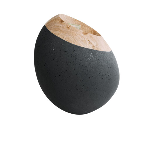 GloboStar® GloboStar® Artificial Garden RAVELLO 20747 Επιδαπέδιο Πολυεστερικό Τσιμεντένιο Κασπώ Γλάστρα - Flower Pot Μαύρο με Καφέ Μ60 x Π50 x Υ75cm