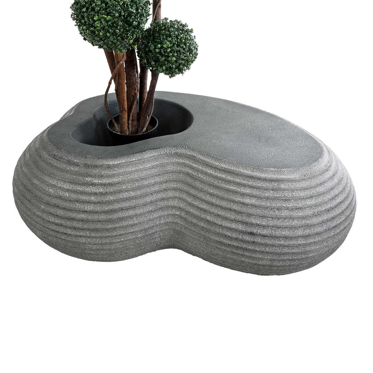 GloboStar® Artificial Garden FLORENCE 20751 Επιδαπέδιο Πολυεστερικό Τσιμεντένιο Κασπώ Γλάστρα - Flower Pot Γκρι Μ130 x Π90 x Υ48cm 5 GloboStar® Artificial Garden FLORENCE 20751 Επιδαπέδιο Πολυεστερικό Τσιμεντένιο Κασπώ Γλάστρα - Flower Pot Γκρι Μ130 x Π90 x Υ48cm - Image 3