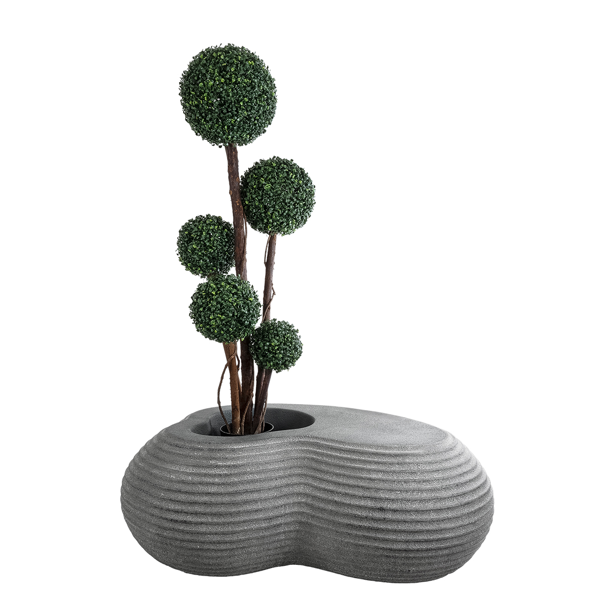 GloboStar® Artificial Garden FLORENCE 20751 Επιδαπέδιο Πολυεστερικό Τσιμεντένιο Κασπώ Γλάστρα - Flower Pot Γκρι Μ130 x Π90 x Υ48cm 7 GloboStar® Artificial Garden FLORENCE 20751 Επιδαπέδιο Πολυεστερικό Τσιμεντένιο Κασπώ Γλάστρα - Flower Pot Γκρι Μ130 x Π90 x Υ48cm - Image 5