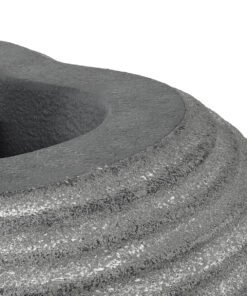 GloboStar® Artificial Garden FLORENCE 20751 Επιδαπέδιο Πολυεστερικό Τσιμεντένιο Κασπώ Γλάστρα - Flower Pot Γκρι Μ130 x Π90 x Υ48cm 18 20751 7