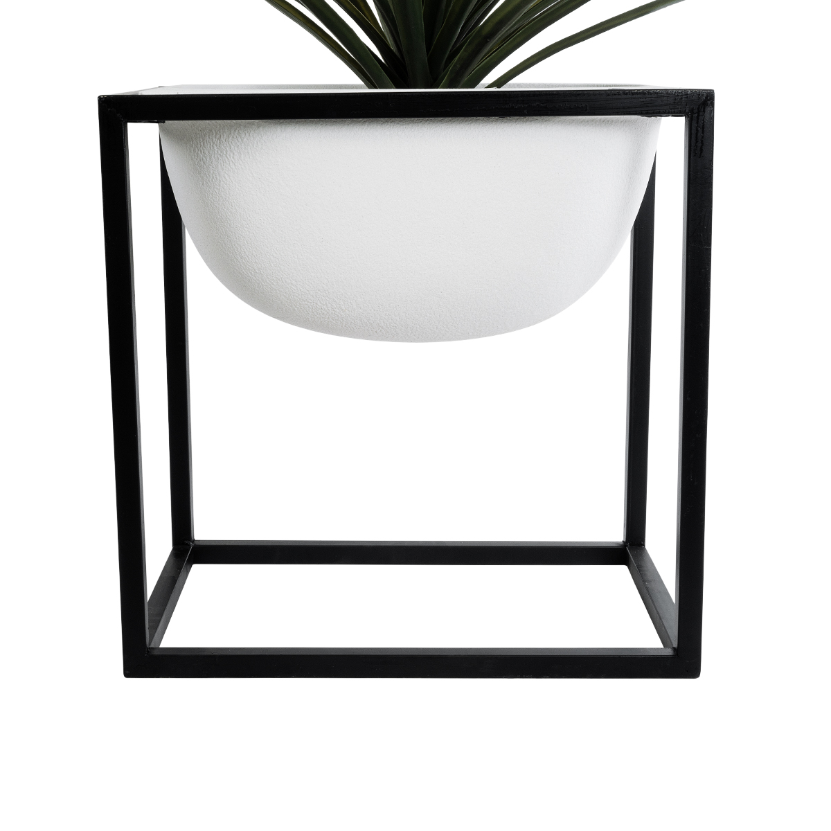 GloboStar® Artificial Garden FIORI 20754 Επιδαπέδιο Μεταλλικό Τσιμεντένιο Κασπώ Γλάστρα - Flower Pot Λευκό με Μαύρο Μ60 x Π40 x Υ60cm 5 GloboStar® Artificial Garden FIORI 20754 Επιδαπέδιο Μεταλλικό Τσιμεντένιο Κασπώ Γλάστρα - Flower Pot Λευκό με Μαύρο Μ60 x Π40 x Υ60cm - Image 3