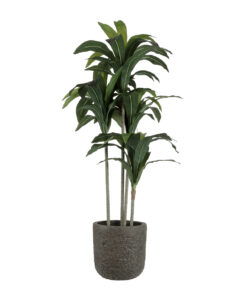 GloboStar® Artificial Garden LUCCA 20755 Επιδαπέδιο Πολυεστερικό Τσιμεντένιο Κασπώ Γλάστρα - Flower Pot Καφέ Φ25 x Υ23cm 16 20755 6