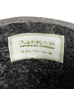 GloboStar® Artificial Garden LUCCA 20755 Επιδαπέδιο Πολυεστερικό Τσιμεντένιο Κασπώ Γλάστρα - Flower Pot Καφέ Φ25 x Υ23cm 19 20755 9