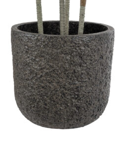 Alternative view of GloboStar® Artificial Garden LUCCA 20756 Επιδαπέδιο Πολυεστερικό Τσιμεντένιο Κασπώ Γλάστρα - Flower Pot Καφέ Φ31 x Υ28cm