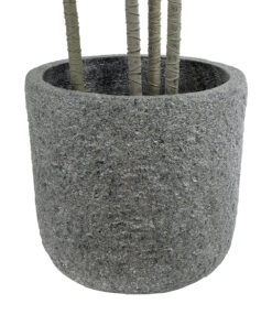 Alternative view of GloboStar® Artificial Garden ERICE 20757 Επιδαπέδιο Πολυεστερικό Τσιμεντένιο Κασπώ Γλάστρα - Flower Pot Γκρι Φ25 x Υ23cm