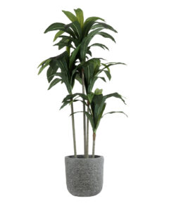 GloboStar® Artificial Garden ERICE 20757 Επιδαπέδιο Πολυεστερικό Τσιμεντένιο Κασπώ Γλάστρα - Flower Pot Γκρι Φ25 x Υ23cm 17 20757 6