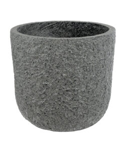 GloboStar® GloboStar® Artificial Garden ERICE 20758 Επιδαπέδιο Πολυεστερικό Τσιμεντένιο Κασπώ Γλάστρα - Flower Pot Γκρι Φ31 x Υ28cm