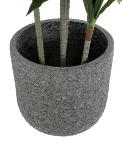 GloboStar® Artificial Garden ERICE 20758 Επιδαπέδιο Πολυεστερικό Τσιμεντένιο Κασπώ Γλάστρα - Flower Pot Γκρι Φ31 x Υ28cm 14 20758 4