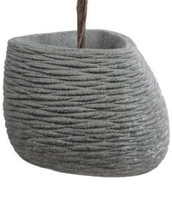 Alternative view of GloboStar® Artificial Garden RONDA 20759 Επιδαπέδιο Πολυεστερικό Τσιμεντένιο Κασπώ Γλάστρα - Flower Pot Γκρι Μ63 x Π41 x Υ47cm