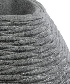 GloboStar® Artificial Garden RONDA 20759 Επιδαπέδιο Πολυεστερικό Τσιμεντένιο Κασπώ Γλάστρα - Flower Pot Γκρι Μ63 x Π41 x Υ47cm 17 20759 7