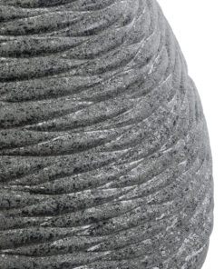 GloboStar® Artificial Garden RONDA 20759 Επιδαπέδιο Πολυεστερικό Τσιμεντένιο Κασπώ Γλάστρα - Flower Pot Γκρι Μ63 x Π41 x Υ47cm 18 20759 8