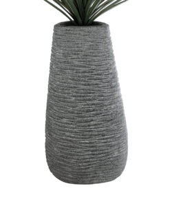 Alternative view of GloboStar® Artificial Garden RONDA 20760 Επιδαπέδιο Πολυεστερικό Τσιμεντένιο Κασπώ Γλάστρα - Flower Pot Γκρι Μ54 x Π48 x Υ104cm