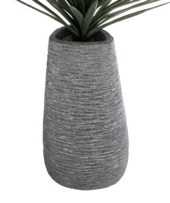 GloboStar® Artificial Garden RONDA 20760 Επιδαπέδιο Πολυεστερικό Τσιμεντένιο Κασπώ Γλάστρα - Flower Pot Γκρι Μ54 x Π48 x Υ104cm 14 20760 4