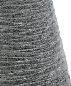 GloboStar® Artificial Garden RONDA 20760 Επιδαπέδιο Πολυεστερικό Τσιμεντένιο Κασπώ Γλάστρα - Flower Pot Γκρι Μ54 x Π48 x Υ104cm 18 20760 8