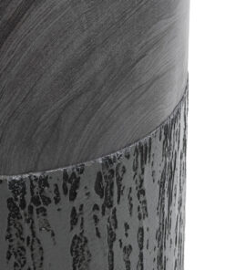 GloboStar® Artificial Garden PISA 20761 Επιδαπέδιο Πολυεστερικό Τσιμεντένιο Κασπώ Γλάστρα - Flower Pot Γκρι Ανθρακί Φ36 x Υ60cm 18 20761 8