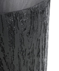 GloboStar® Artificial Garden PISA 20762 Επιδαπέδιο Πολυεστερικό Τσιμεντένιο Κασπώ Γλάστρα - Flower Pot Γκρι Ανθρακί Φ36 x Υ120cm 18 20762 8