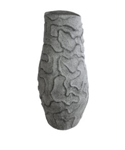 GloboStar® GloboStar® Artificial Garden GALICIA 20764 Επιδαπέδιο Πολυεστερικό Τσιμεντένιο Κασπώ Γλάστρα - Flower Pot Γκρι Φ50 x Υ110cm