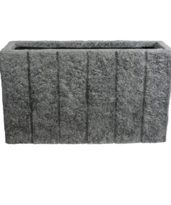 GloboStar® GloboStar® Artificial Garden PELLEGRINO 20765 Επιδαπέδιο Πολυεστερικό Τσιμεντένιο Κασπώ Γλάστρα - Flower Pot Γκρι Μ100 x Π31 x Υ60cm