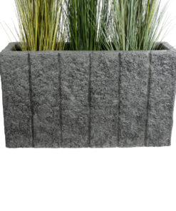 Alternative view of GloboStar® Artificial Garden PELLEGRINO 20765 Επιδαπέδιο Πολυεστερικό Τσιμεντένιο Κασπώ Γλάστρα - Flower Pot Γκρι Μ100 x Π31 x Υ60cm