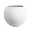 GloboStar® GloboStar® Artificial Garden MURANO 20766 Επιδαπέδιο Πολυεστερικό Τσιμεντένιο Κασπώ Γλάστρα - Flower Pot Λευκό Φ90 x Υ70cm
