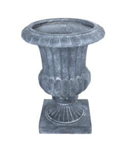 GloboStar® GloboStar® Artificial Garden ALCAZAR 20777 Επιδαπέδιο Πολυεστερικό Τσιμεντένιο Κασπώ Γλάστρα - Flower Pot Γκρι Φ51 x Υ71cm
