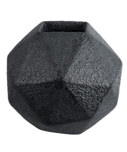 GloboStar® GloboStar® Artificial Garden CARNABY 20780 Επιδαπέδιο Πολυεστερικό Τσιμεντένιο Κασπώ Γλάστρα - Flower Pot Μαύρο Μ30 x Π30 x Υ30cm