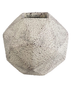 GloboStar® GloboStar® Artificial Garden BOROUGH 20782 Επιδαπέδιο Πολυεστερικό Τσιμεντένιο Κασπώ Γλάστρα - Flower Pot Λευκό με Μπεζ Μ30 x Π30 x Υ30cm