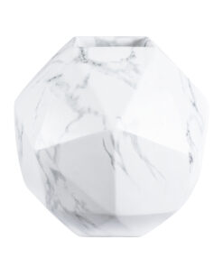 GloboStar® GloboStar® Artificial Garden BRIXTON 20783 Επιδαπέδιο Πολυεστερικό Τσιμεντένιο Κασπώ Γλάστρα - Flower Pot Λευκό Μ38 x Π38 x Υ38cm