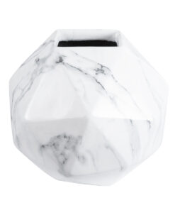 GloboStar® GloboStar® Artificial Garden BRIXTON 20784 Επιδαπέδιο Πολυεστερικό Τσιμεντένιο Κασπώ Γλάστρα - Flower Pot Λευκό Μ30 x Π30 x Υ30cm