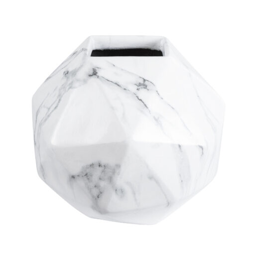 GloboStar® GloboStar® Artificial Garden BRIXTON 20784 Επιδαπέδιο Πολυεστερικό Τσιμεντένιο Κασπώ Γλάστρα - Flower Pot Λευκό Μ30 x Π30 x Υ30cm