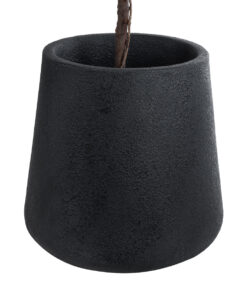 Alternative view of GloboStar® Artificial Garden SOHO 20791 Επιδαπέδιο Πολυεστερικό Τσιμεντένιο Κασπώ Γλάστρα - Flower Pot Μαύρο Φ65 x Υ60cm