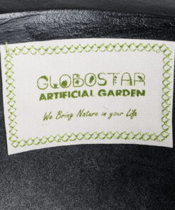 GloboStar® Artificial Garden CASTLE 20792 Επιδαπέδιο Πολυεστερικό Τσιμεντένιο Κασπώ Γλάστρα - Flower Pot Μαύρο Φ43 x Υ112cm 19 20792 9