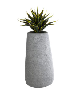 GloboStar® Artificial Garden OXFORD 20795 Επιδαπέδιο Πολυεστερικό Τσιμεντένιο Κασπώ Γλάστρα - Flower Pot Γκρι Μ45 x Π49 x Υ90cm 16 20795 6