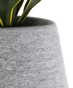 GloboStar® Artificial Garden OXFORD 20795 Επιδαπέδιο Πολυεστερικό Τσιμεντένιο Κασπώ Γλάστρα - Flower Pot Γκρι Μ45 x Π49 x Υ90cm 17 20795 7