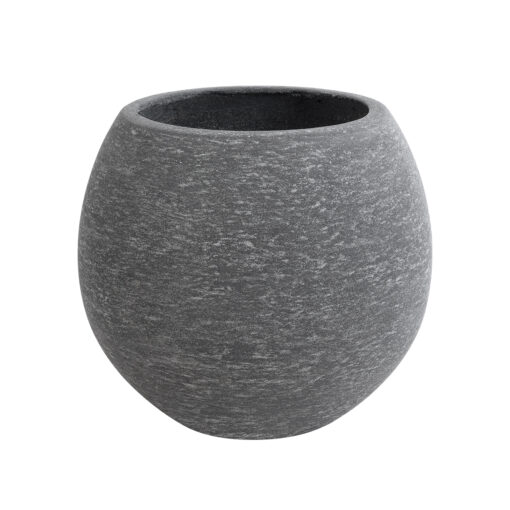 GloboStar® GloboStar® Artificial Garden COLUMBIA 20797 Επιδαπέδιο Πολυεστερικό Τσιμεντένιο Κασπώ Γλάστρα - Flower Pot Γκρι Φ40 x Υ35cm